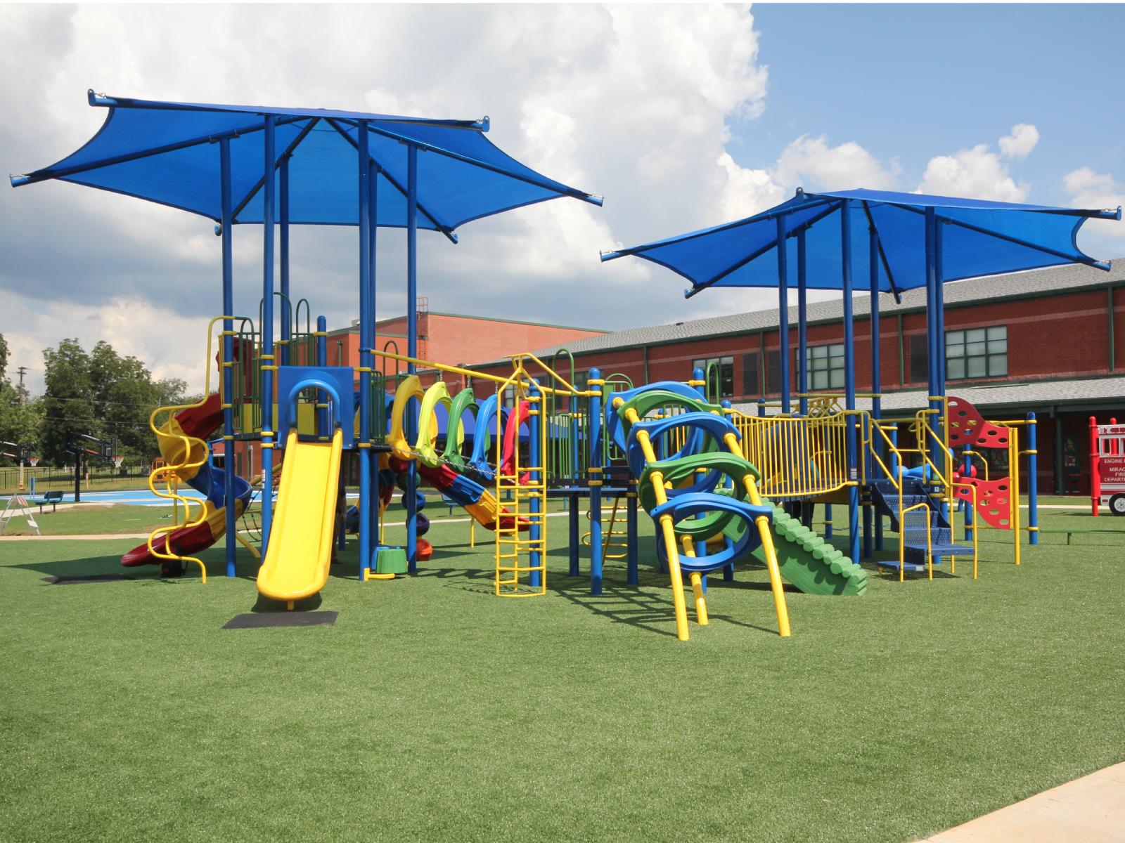 Shade System on a playground